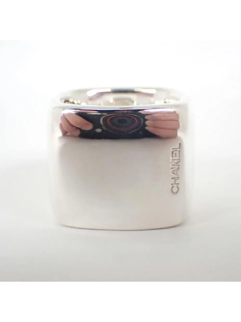 Chanel Band Ring Sterling Silver #266413C82B